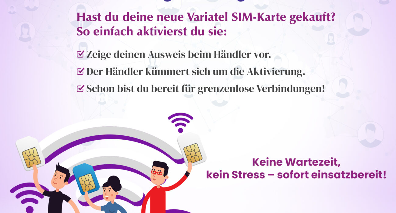 Holen Sie sich Ihre SIM-Karte bei Variatel