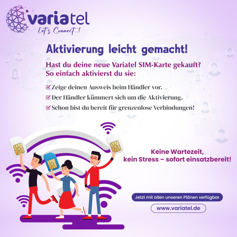 Holen Sie sich Ihre SIM-Karte bei Variatel